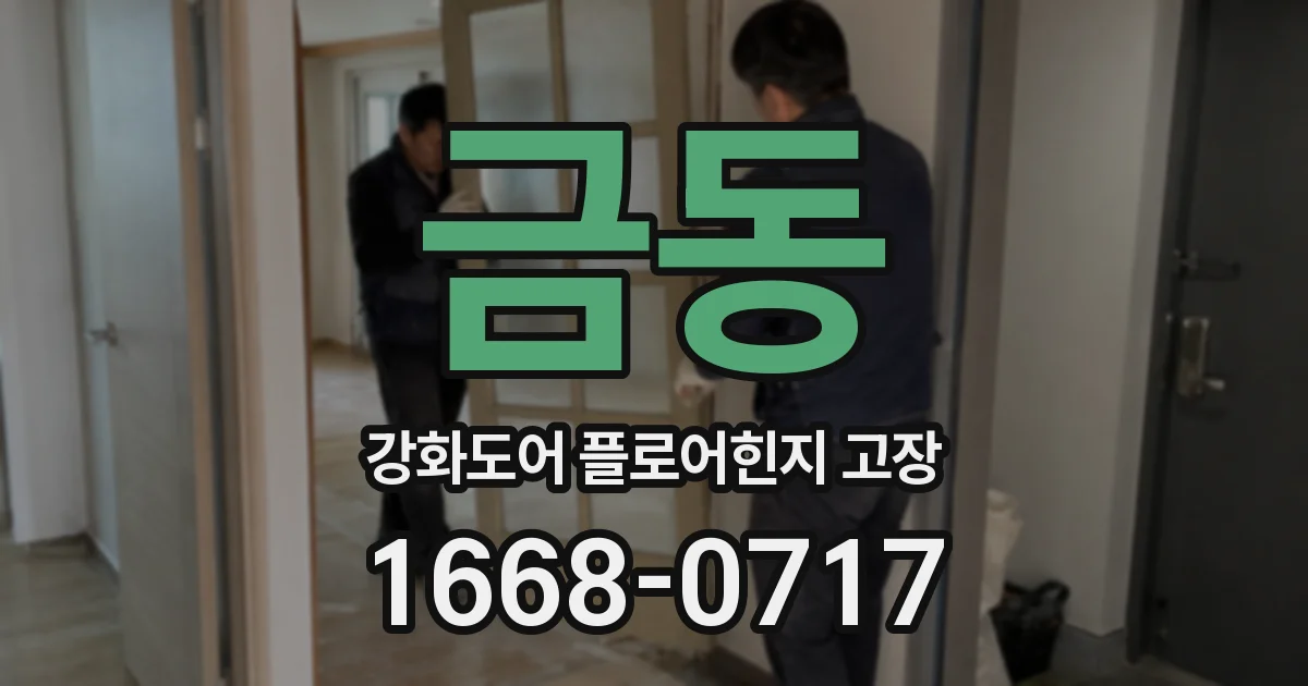 금동 강화도어 플로어힌지 고장