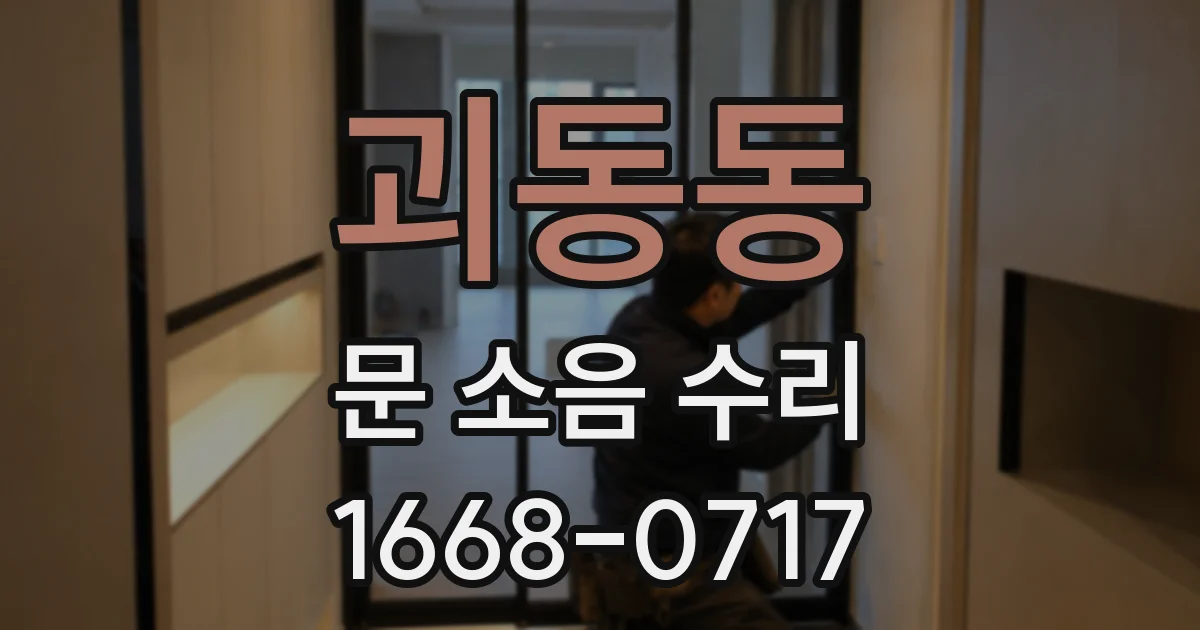 괴동동 문 소음 수리