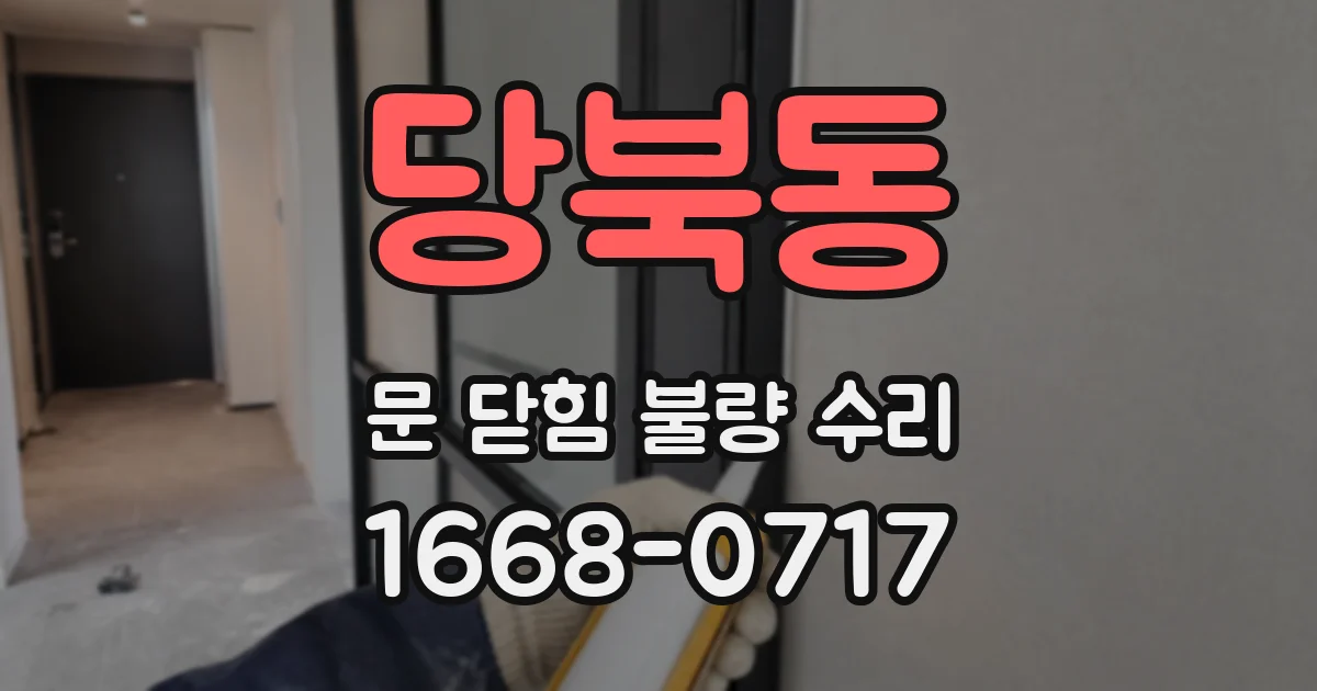 당북동 문 닫힘 불량 수리
