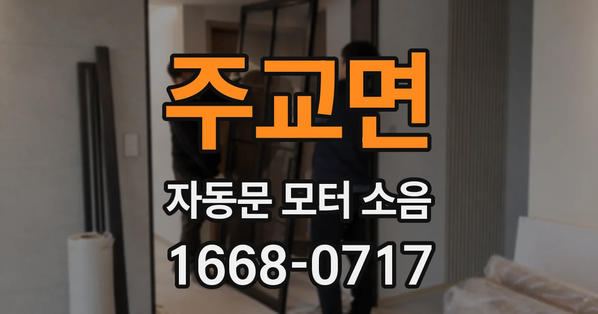 주교면 자동문 모터 소음