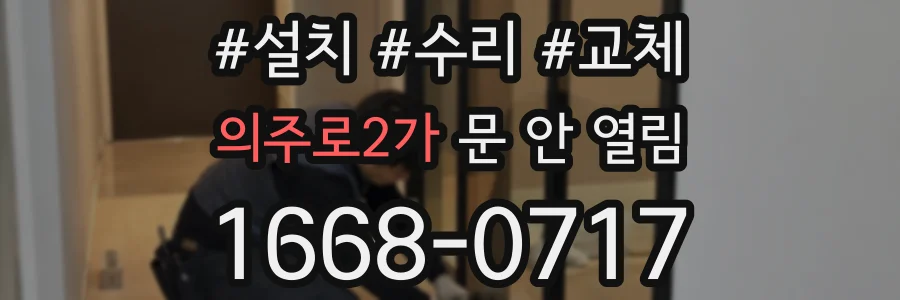 의주로2가 문 안 열림