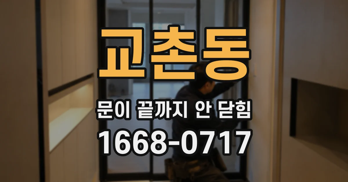 교촌동 문이 끝까지 안 닫힘