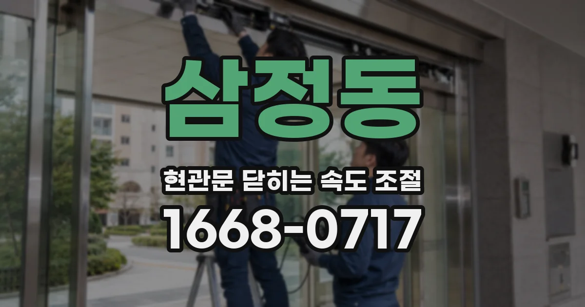 삼정동 현관문 닫히는 속도 조절
