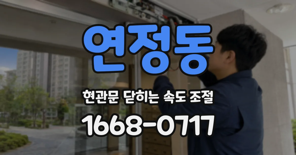 연정동 현관문 닫히는 속도 조절