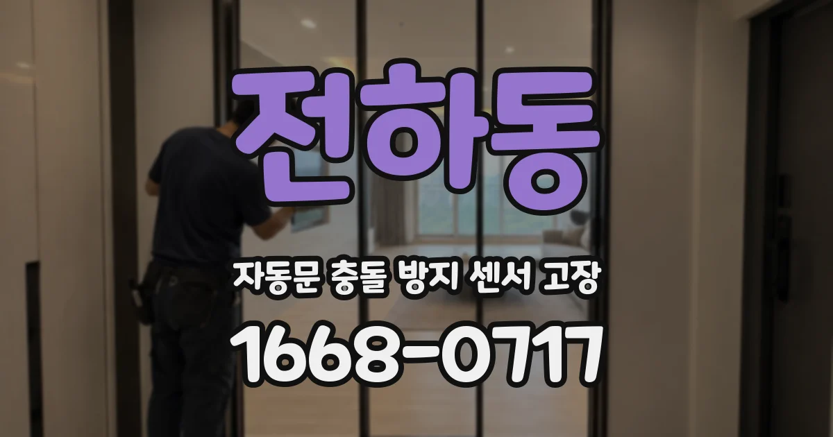 전하동 자동문 충돌 방지 센서 고장