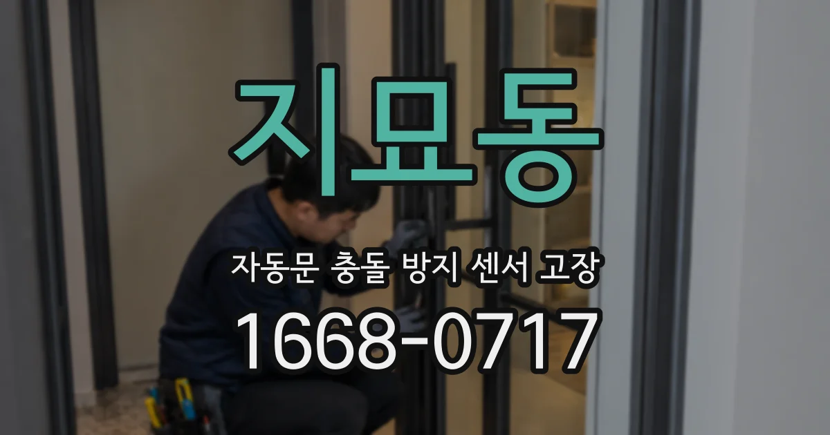 지묘동 자동문 충돌 방지 센서 고장