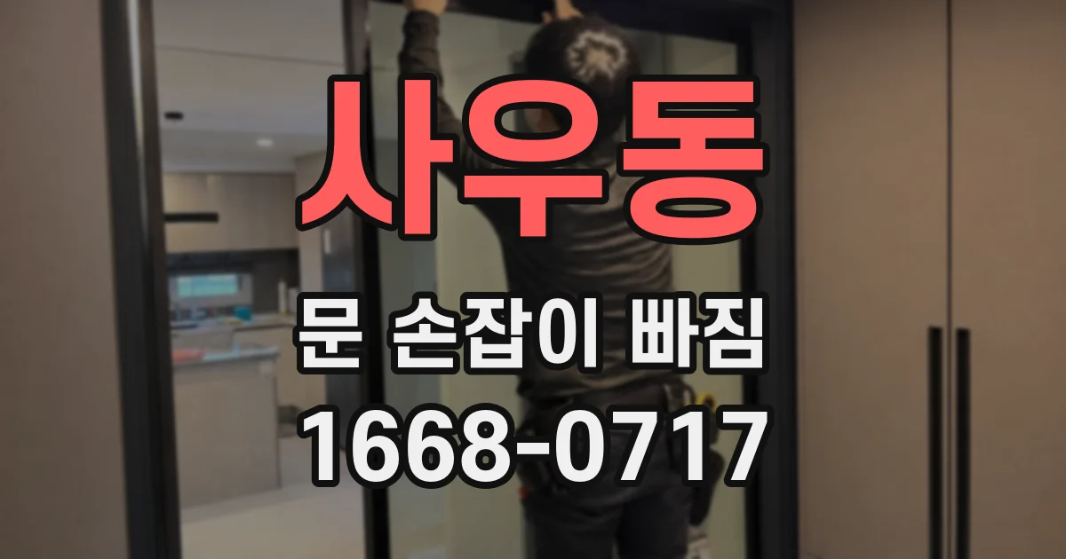 사우동 문 손잡이 빠짐