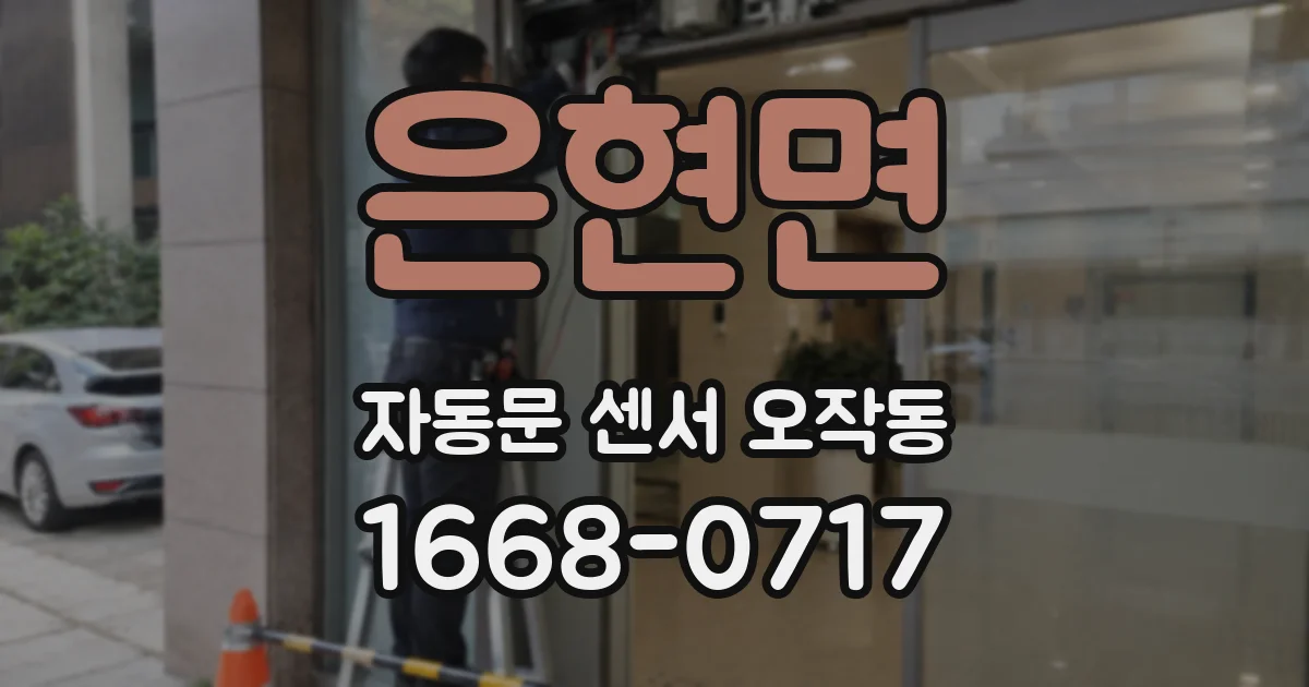 은현면 자동문 센서 오작동
