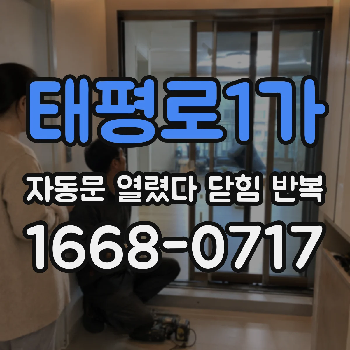 태평로1가 자동문 열렸다 닫힘 반복
