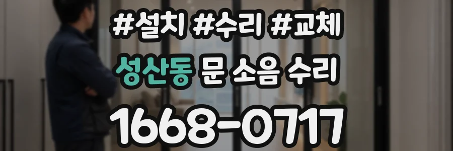 성산동 문 소음 수리