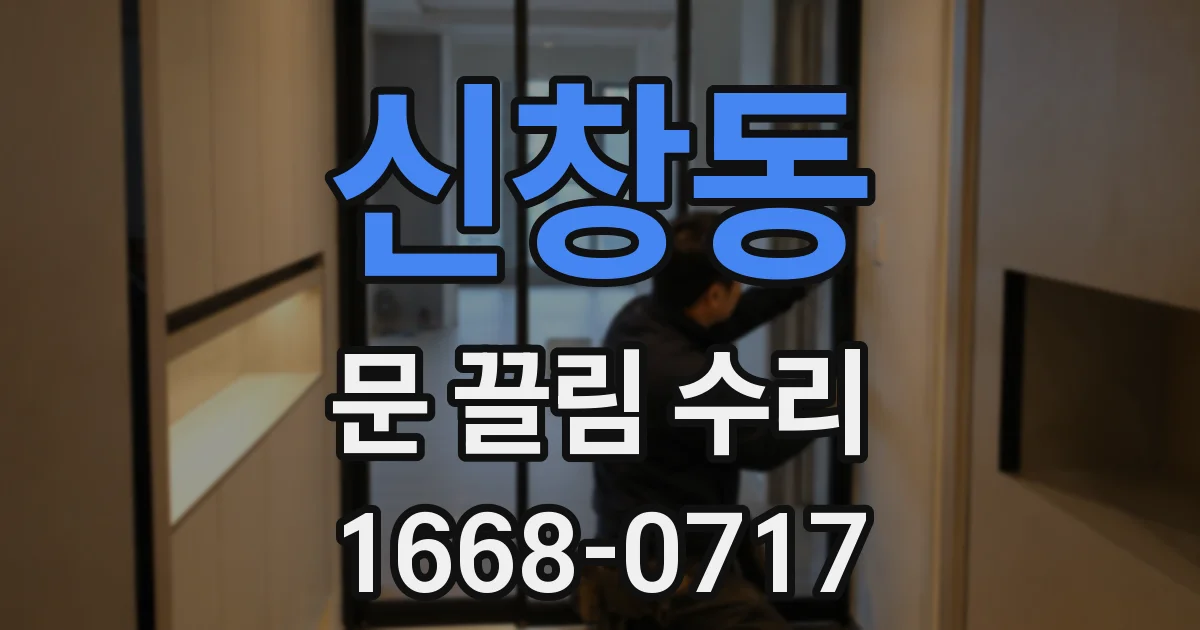 신창동 문 끌림 수리