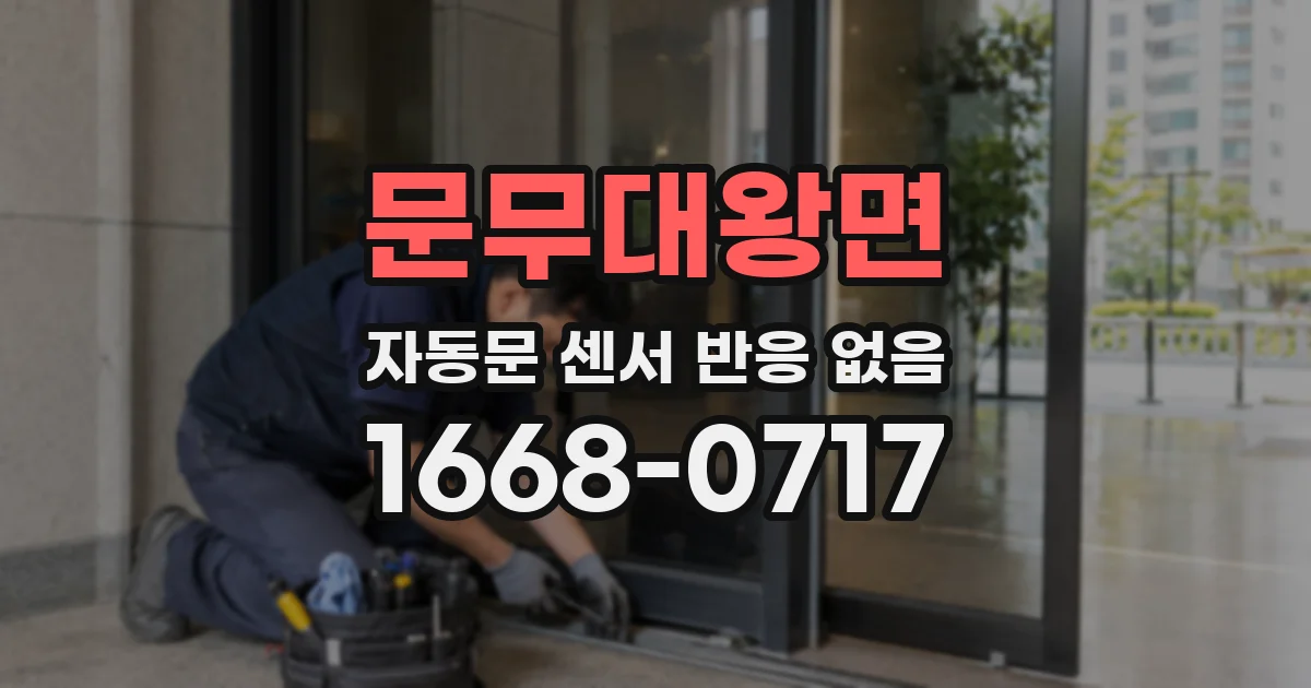 문무대왕면 자동문 센서 반응 없음
