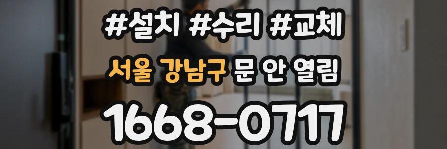 서울 강남구 문 안 열림
