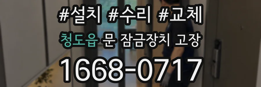 청도읍 문 잠금장치 고장