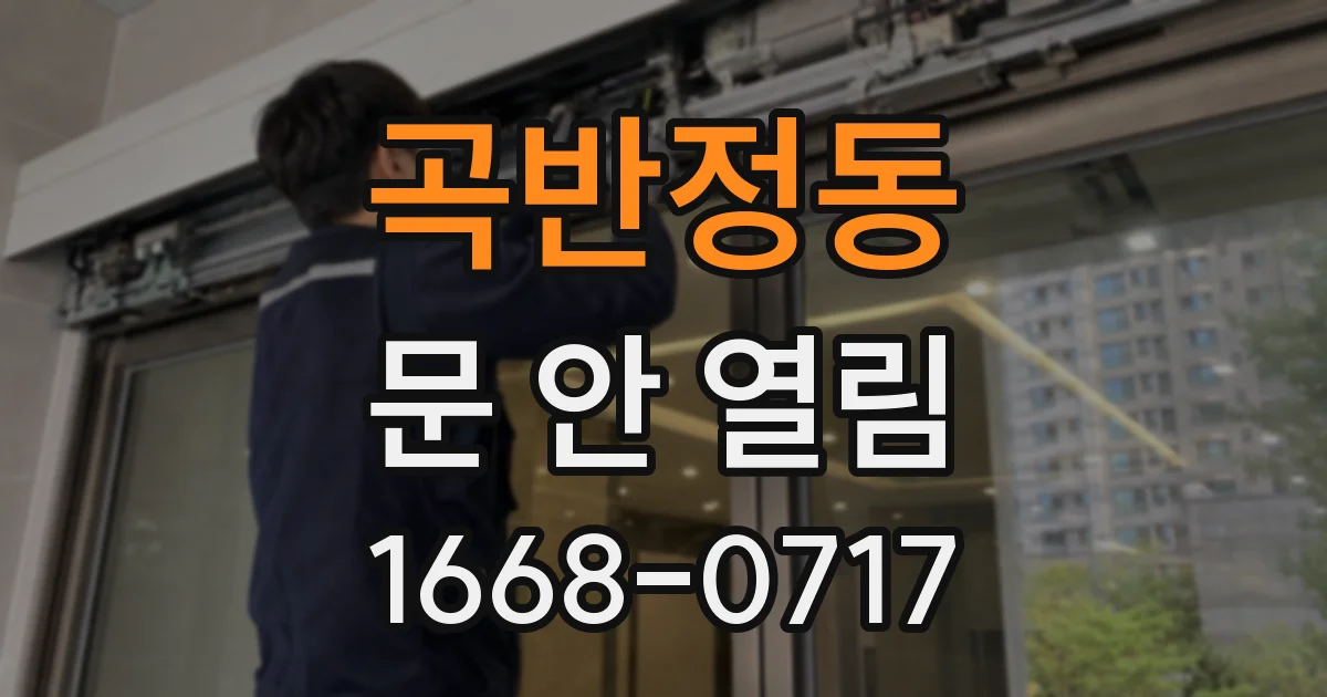 곡반정동 문 안 열림