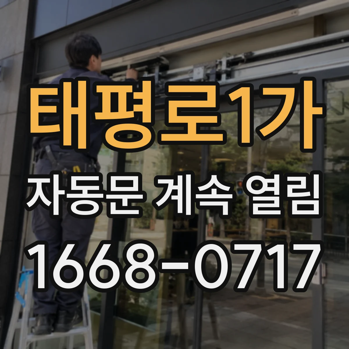 태평로1가 자동문 계속 열림