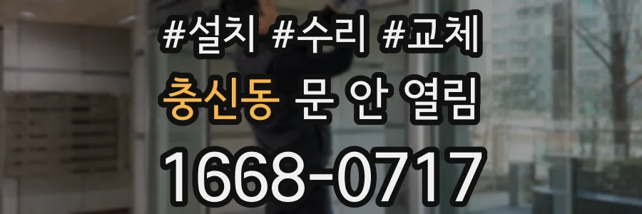 충신동 문 안 열림