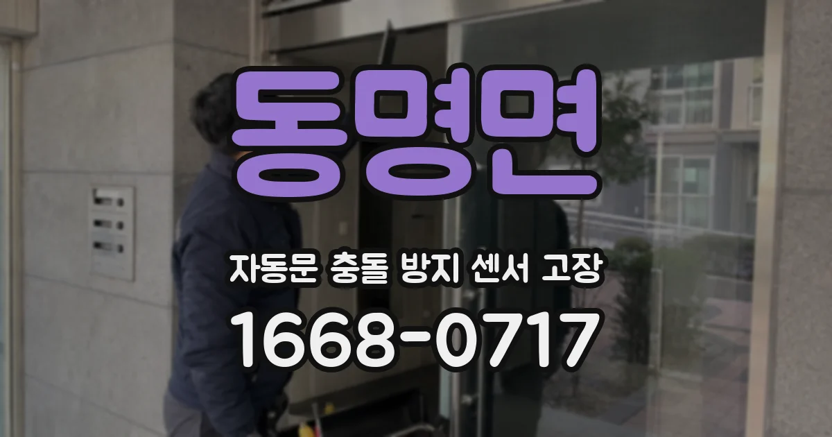 동명면 자동문 충돌 방지 센서 고장