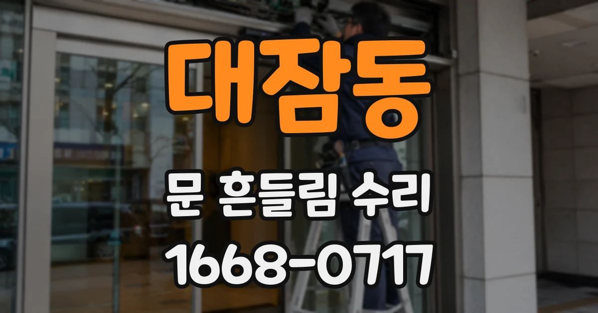 대잠동 문 흔들림 수리