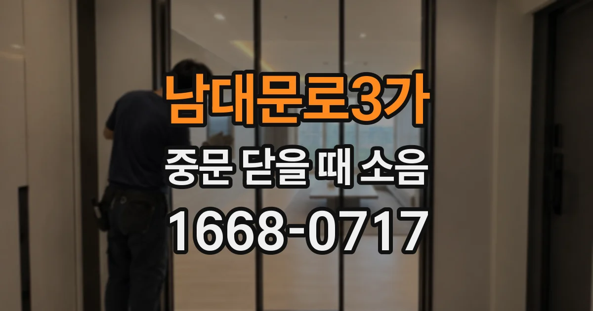 남대문로3가 중문 닫을 때 소음