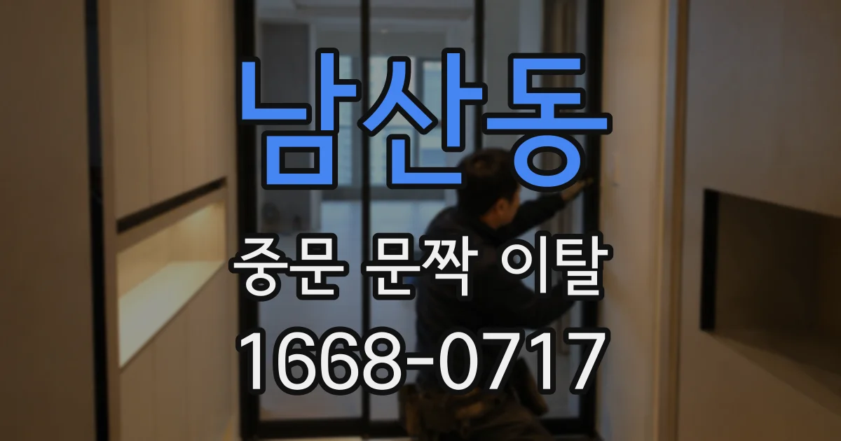 남산동 중문 문짝 이탈