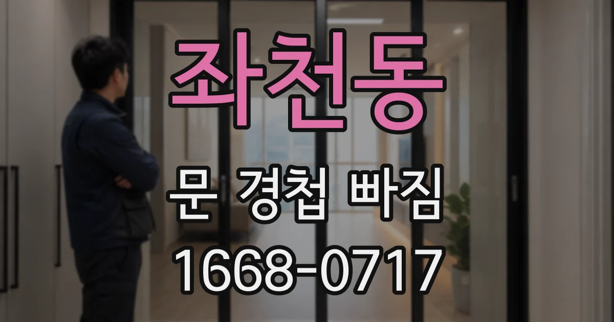 좌천동 문 경첩 빠짐