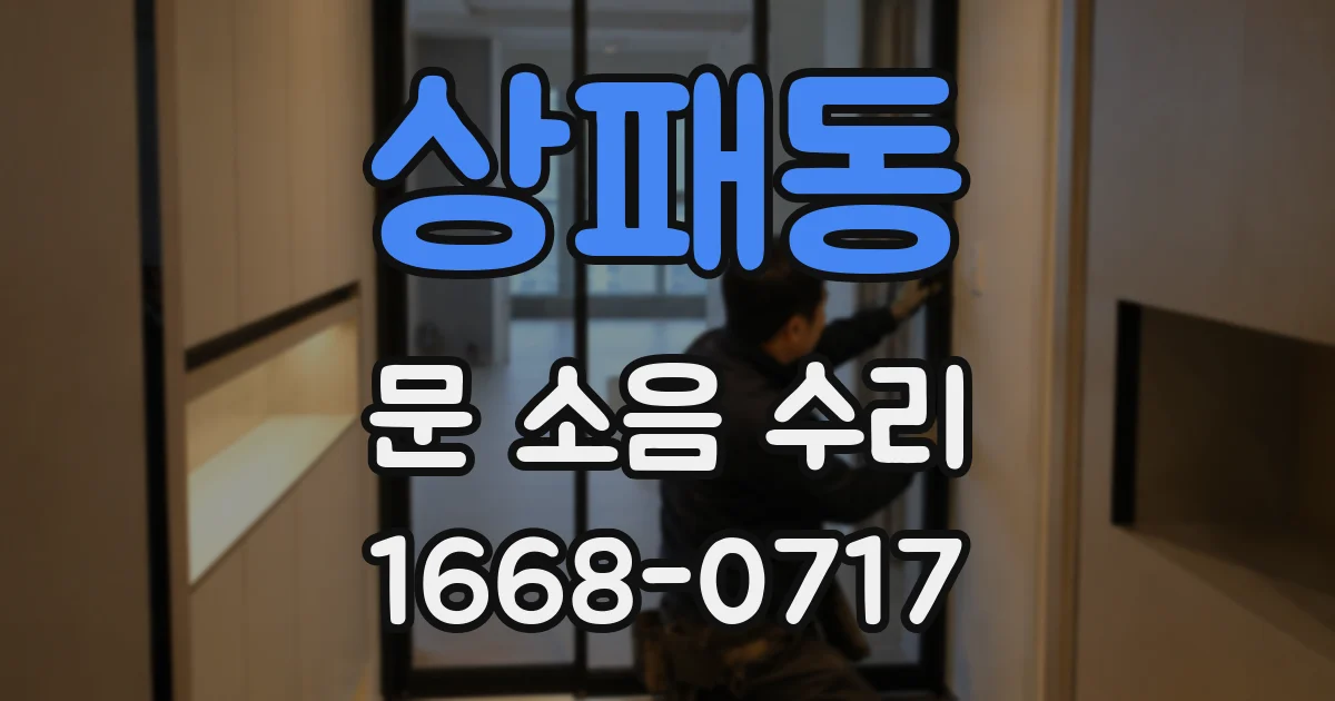 상패동 문 소음 수리