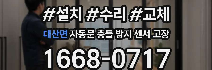 대산면 자동문 충돌 방지 센서 고장