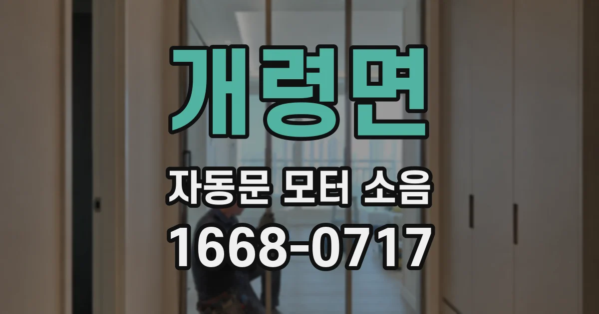 개령면 자동문 모터 소음