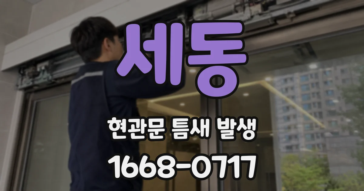 세동 현관문 틈새 발생
