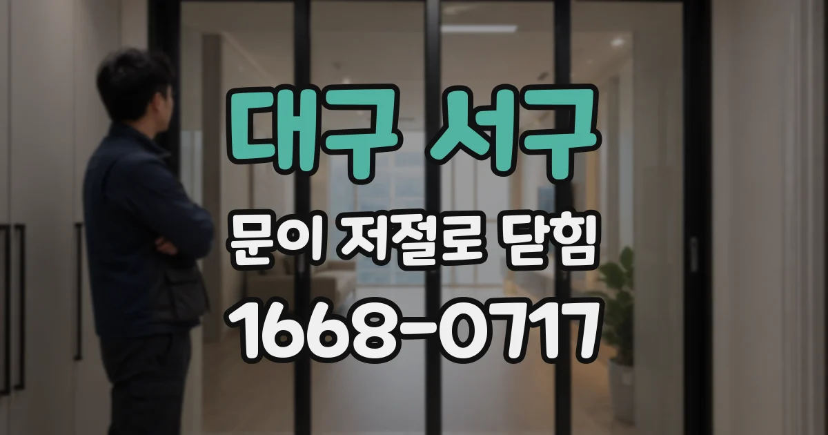 대구 서구 문이 저절로 닫힘