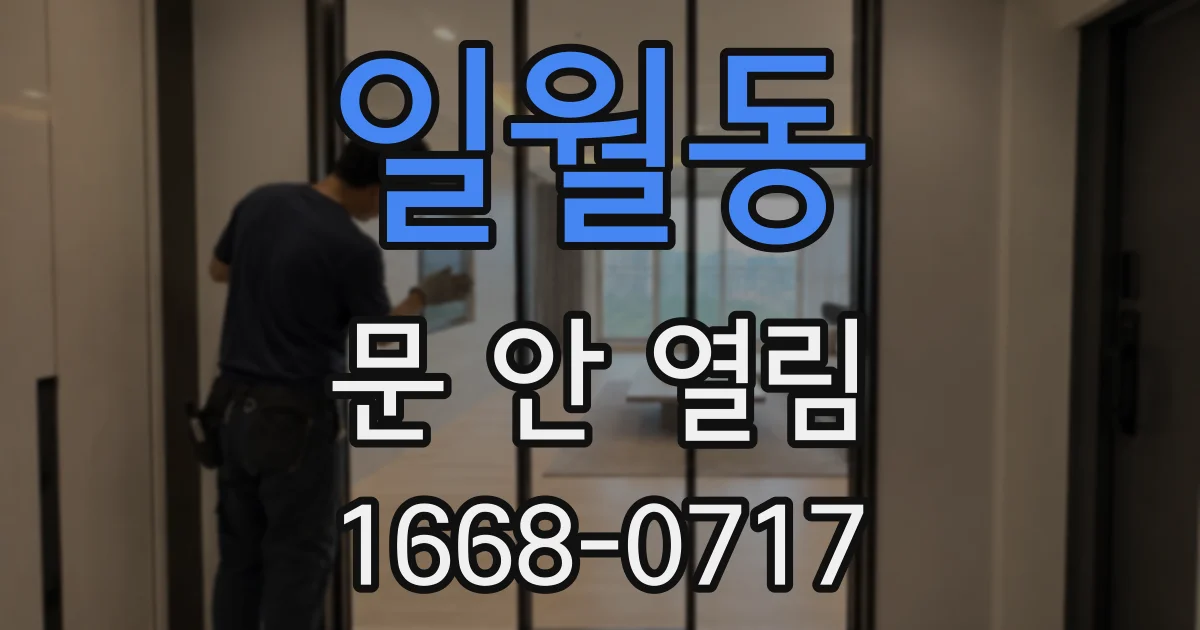 일월동 문 안 열림