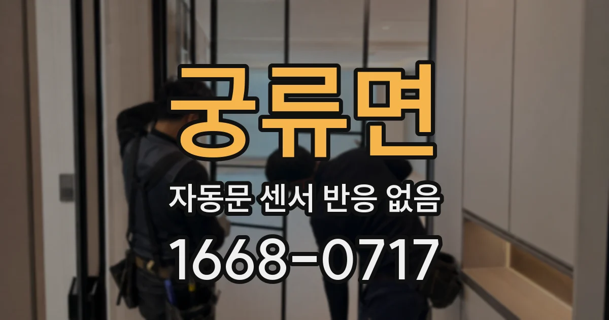 궁류면 자동문 센서 반응 없음
