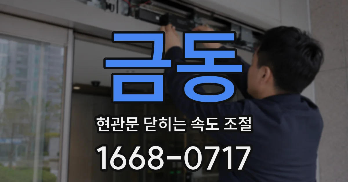 금동 현관문 닫히는 속도 조절