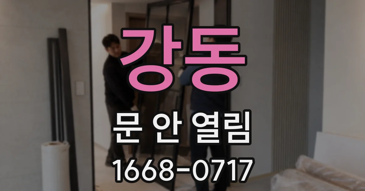 강동 문 안 열림