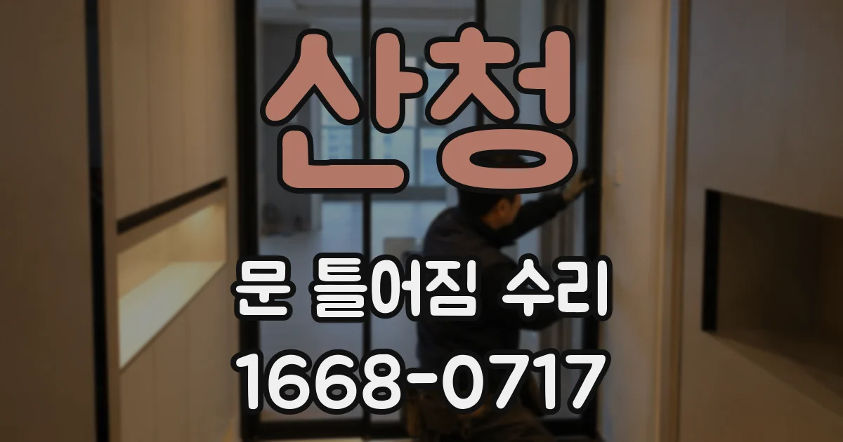 산청 문 틀어짐 수리