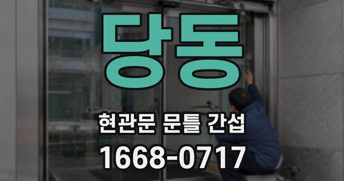 당동 현관문 문틀 간섭