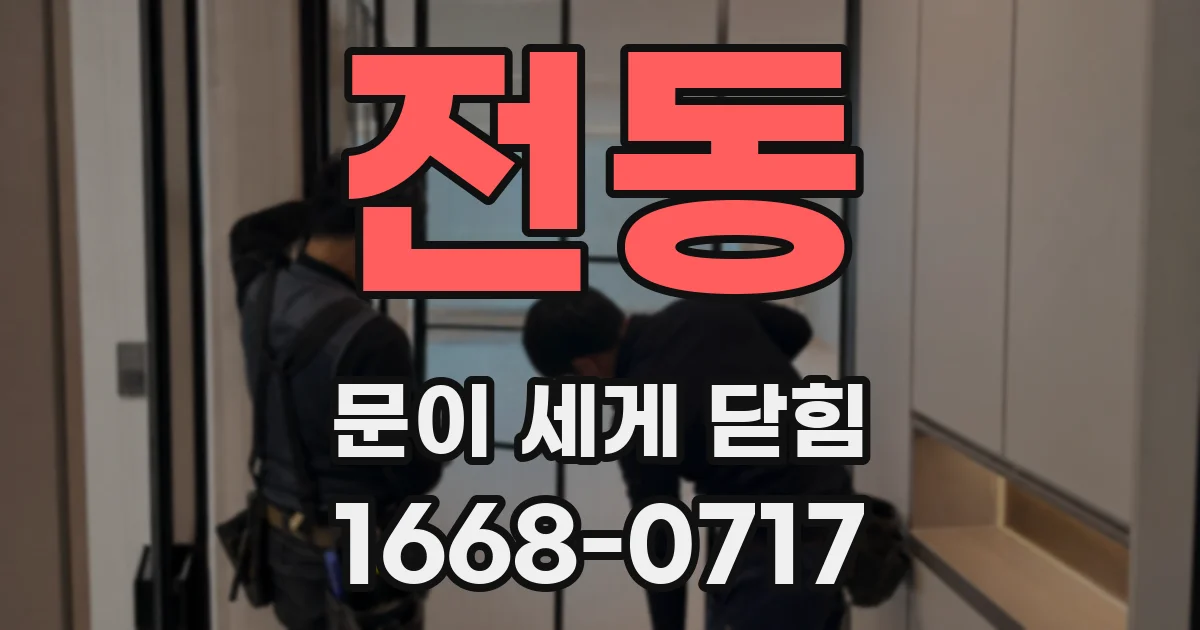 전동 문이 세게 닫힘