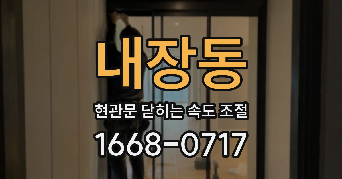 내장동 현관문 닫히는 속도 조절