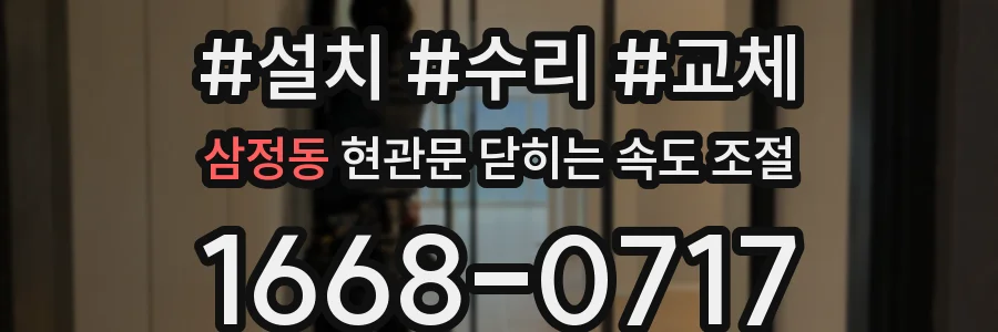 삼정동 현관문 닫히는 속도 조절