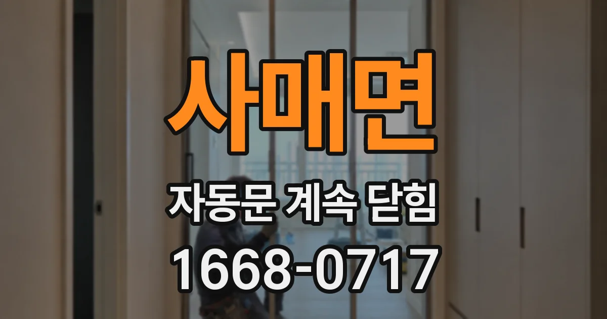 사매면 자동문 계속 닫힘