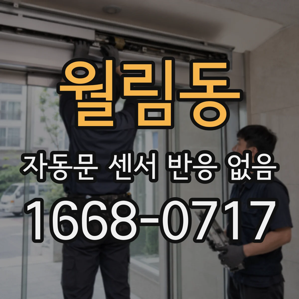 월림동 자동문 센서 반응 없음