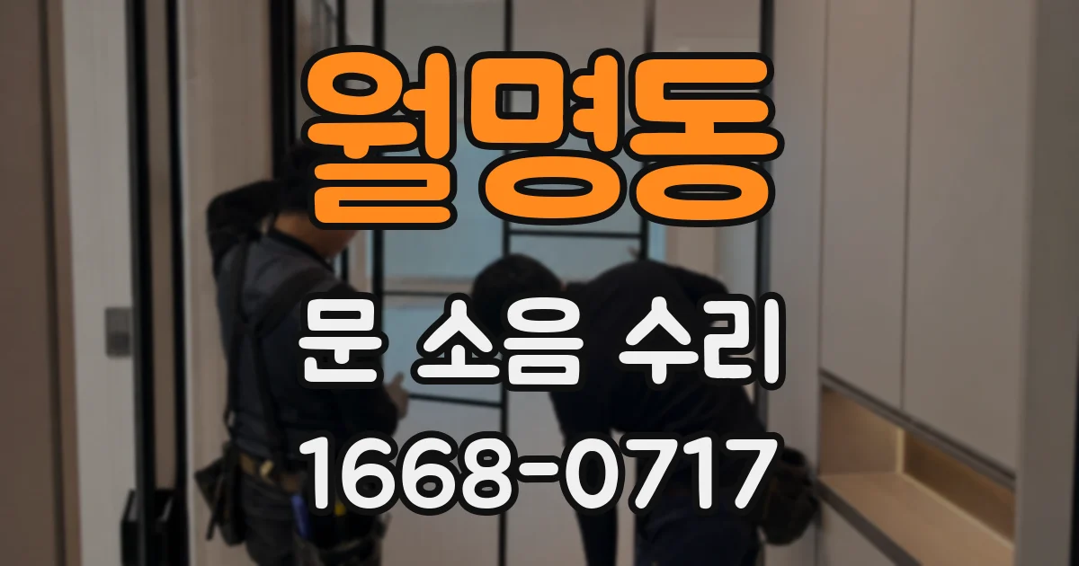 월명동 문 소음 수리