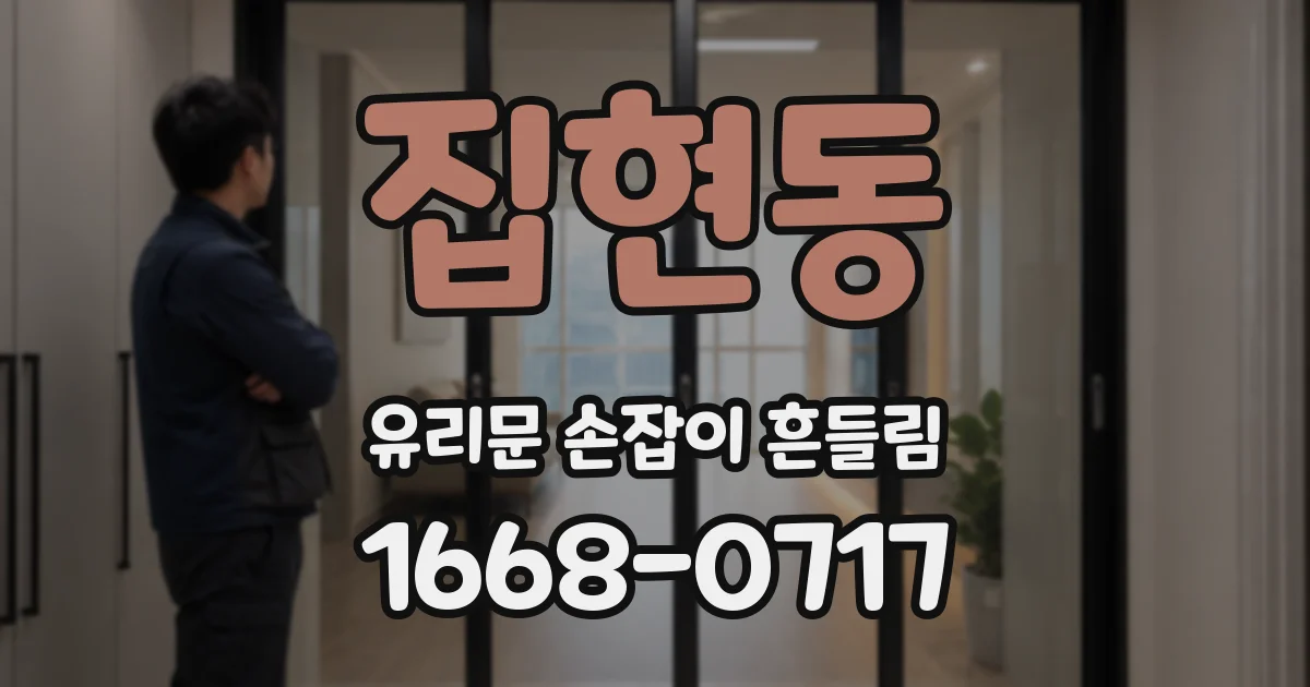 집현동 유리문 손잡이 흔들림