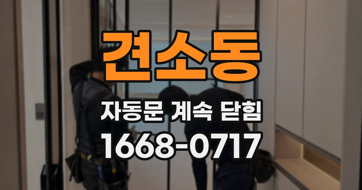 견소동 자동문 계속 닫힘