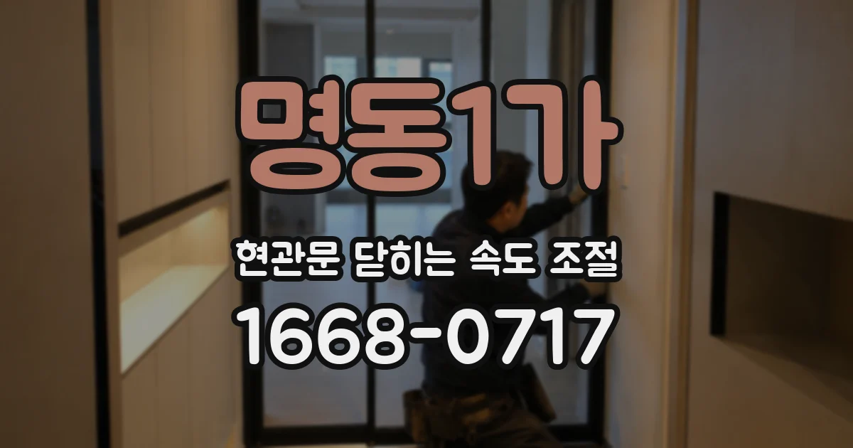 명동1가 현관문 닫히는 속도 조절
