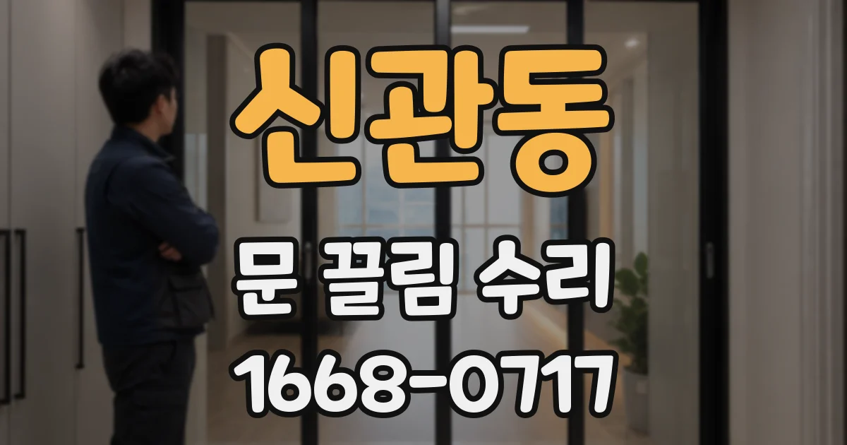 신관동 문 끌림 수리