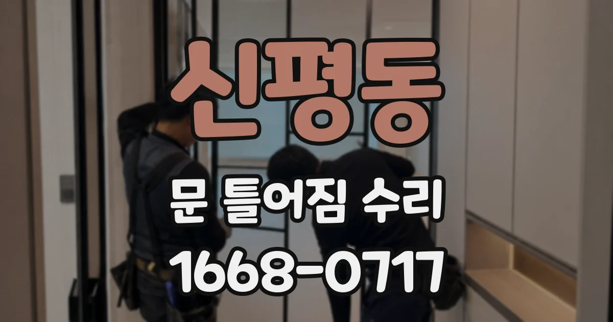 신평동 문 틀어짐 수리