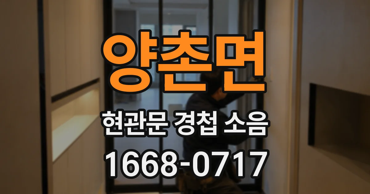 양촌면 현관문 경첩 소음