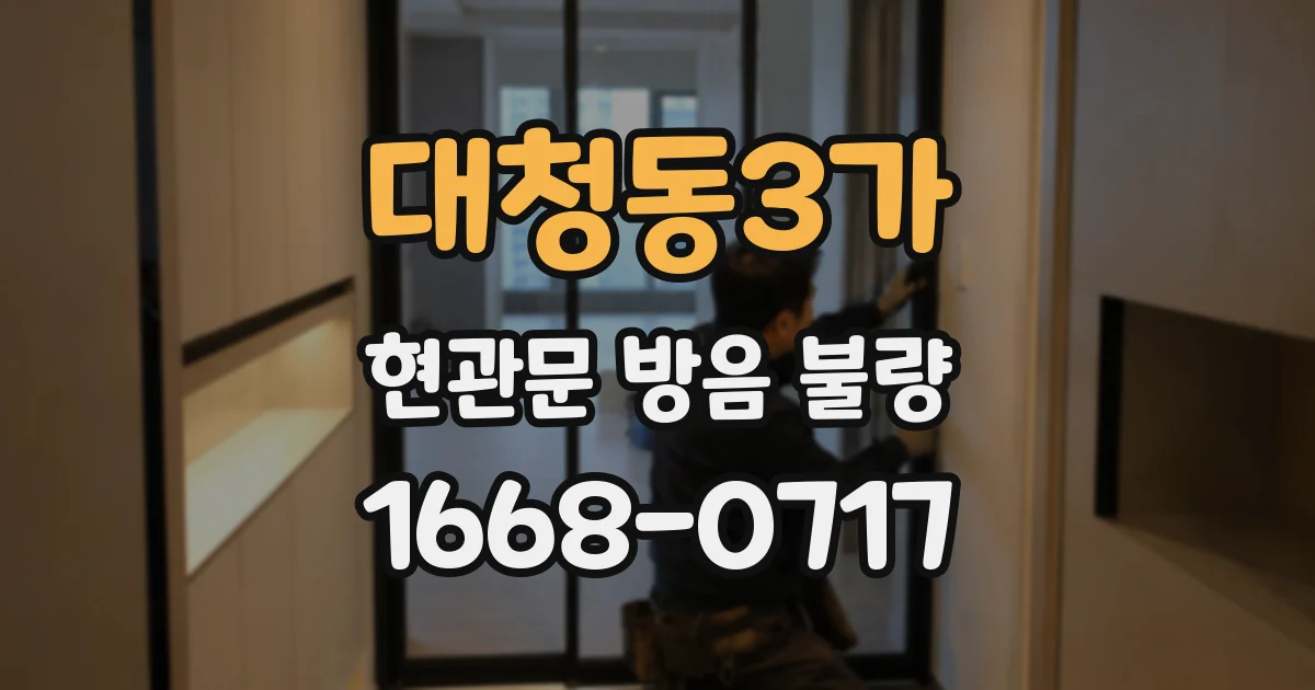 대청동3가 현관문 방음 불량